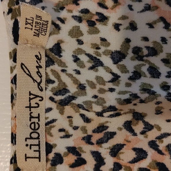 Liberty Love 1 X Speckled Print Mini Dress Long Sleeves Soft Boho-Chic - Picture 2 of 6